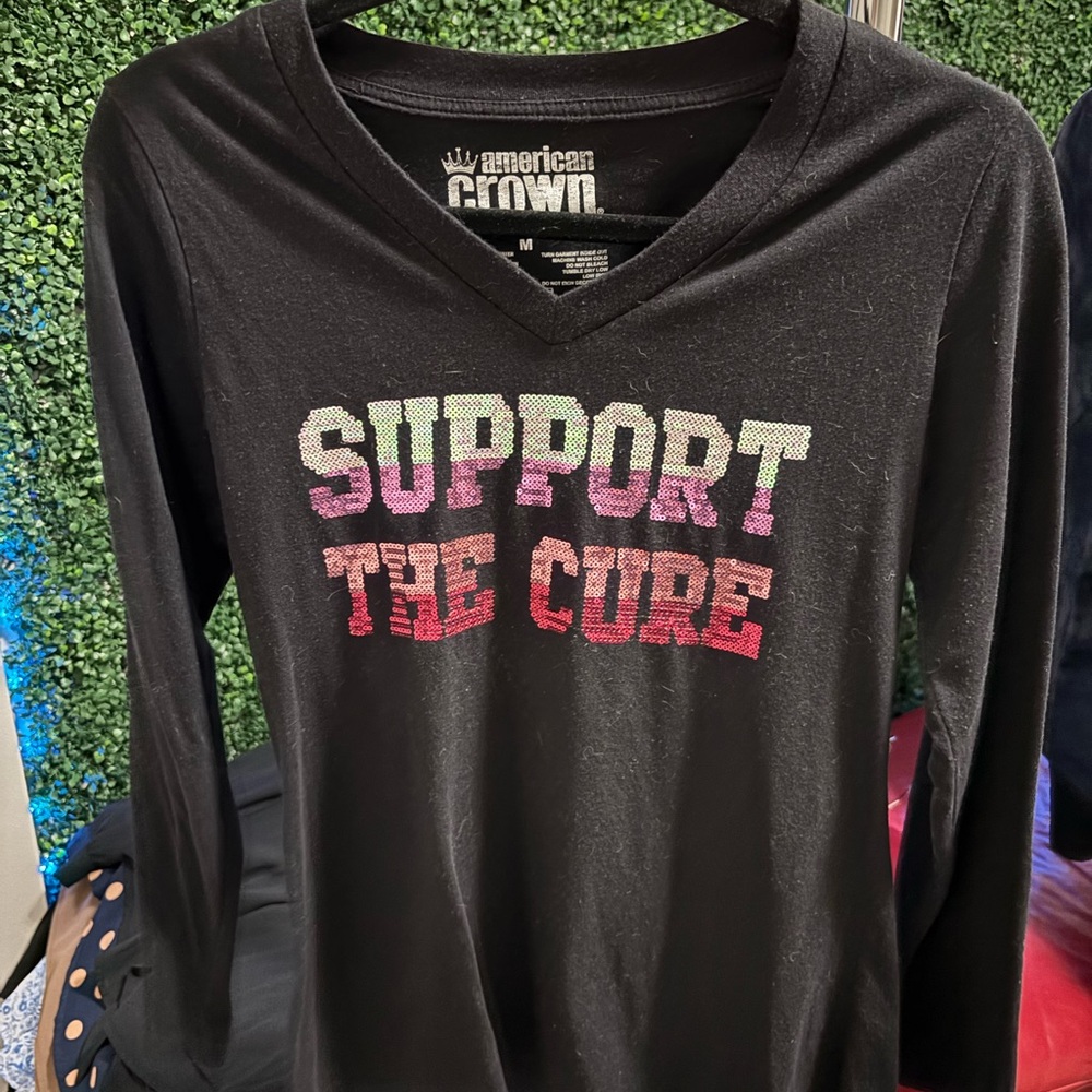 American Crown Black Long Sleeve Tee